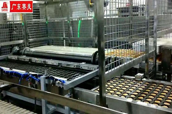 Flip Over Depanner Chicken Floss Cake Automatic Cake Production Line