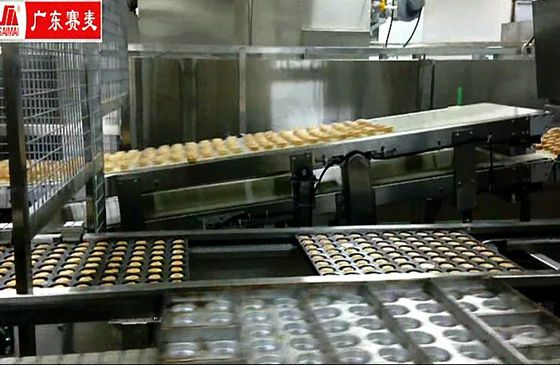Flip Over Depanner Chicken Floss Cake Automatic Cake Production Line