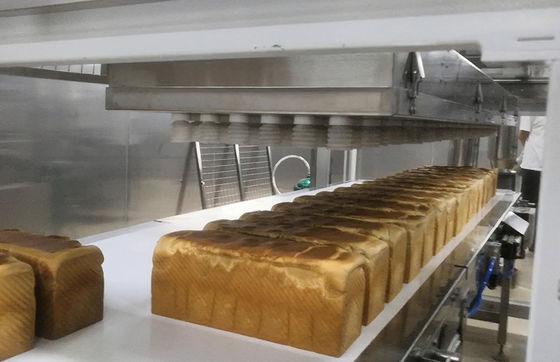 SUS304 Hygiene Spiral Cooling Automatic Bread Production Line
