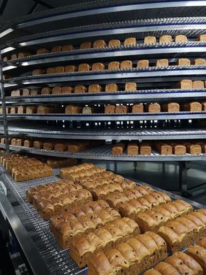 SUS304 Hygiene Spiral Cooling Automatic Bread Production Line