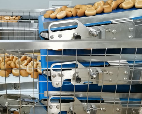Independent Controlled Cup Cake Cooling Multi Way Curved Belt Conveyor