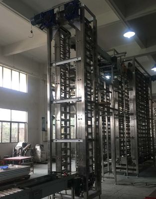 CE Vertical Multi Step Pan Elevator Baking Pan Handling Equipment